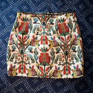 Zara Floral Tapestry Mini Skirt - Medium
